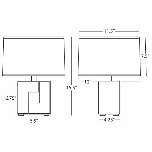 Robert Abbey Blox Table Lamp
