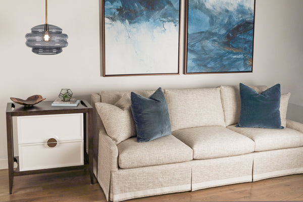 Robert Abbey Horizon Smoke Grey Glass Pendant Light