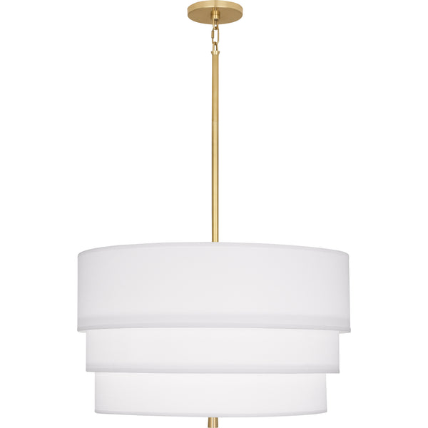 Robert Abbey Decker Three Tier Ascot White Pendant