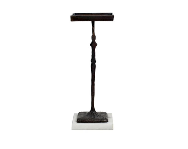 Alexa Sculptural Figure Drink Table - Black Metal