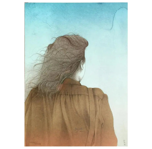 "Solitudine" - Original Color Lithograph by Bruno Bruni