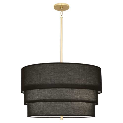 Robert Abbey Decker Three Tier Raven Black Pendant