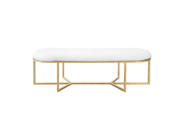 Tamia Gold Leaf Oval Bench