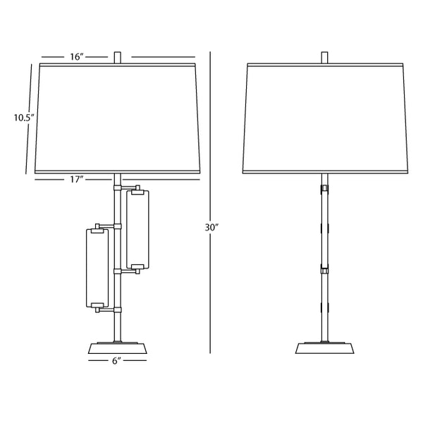 Robert Abbey Alston Nickel Table Lamp