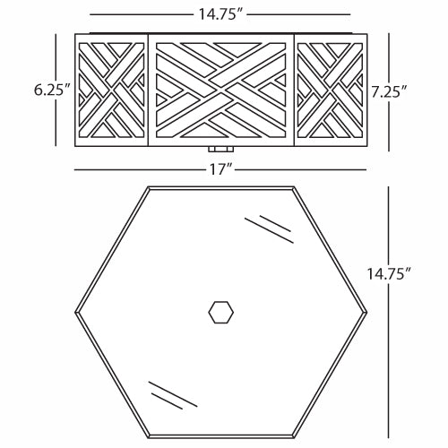 Robert Abbey Williamsburg Tazewell Brass Flushmount