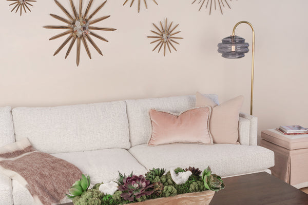 Robert Abbey Horizon Smoke Grey Glass Floor Lamp