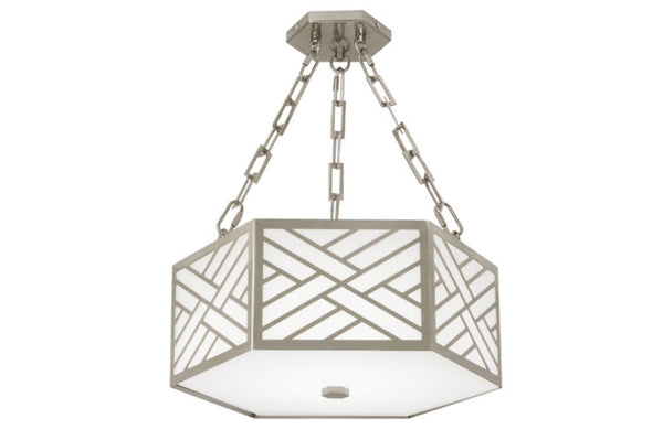 Robert Abbey Williamsburg Tazewell Nickel Semi-Flushmount