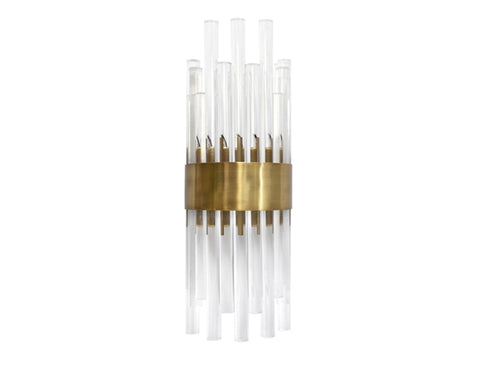 Worlds Away Natasha Brass Wall Sconce - Matthew Izzo Home