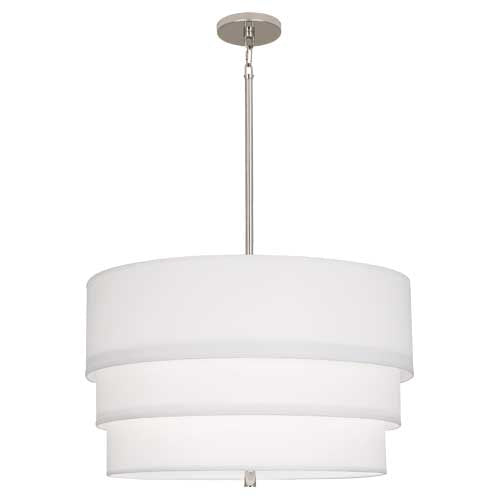 Robert Abbey Decker Three Tier Ascot White Pendant