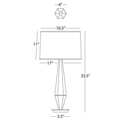 Robert Abbey Wheatley Brass Table Lamp