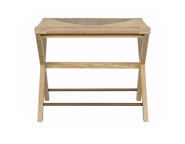 Conan Cerused Oak X-Base Stool