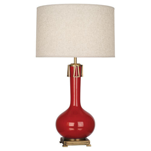 Robert Abbey Athena Table Lamp in Reds