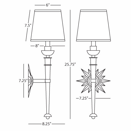 Robert Abbey Cosmos Wall Sconce