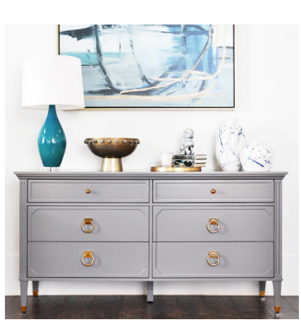 Harvey Antique Brass Bowl with Stone Detail