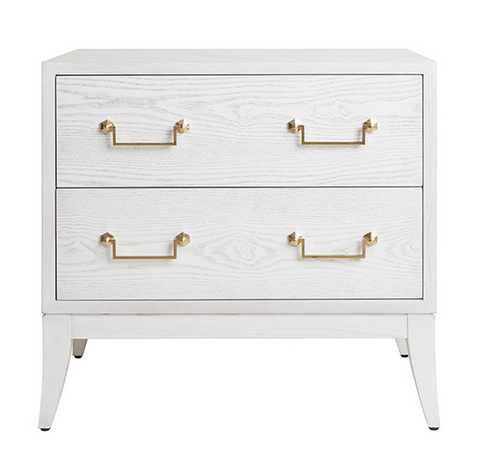 Worlds Away Kenna Side Table White - Matthew Izzo Home