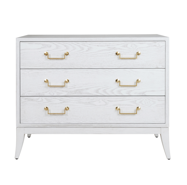 Avis White Washed Oak Three Drawer Chest