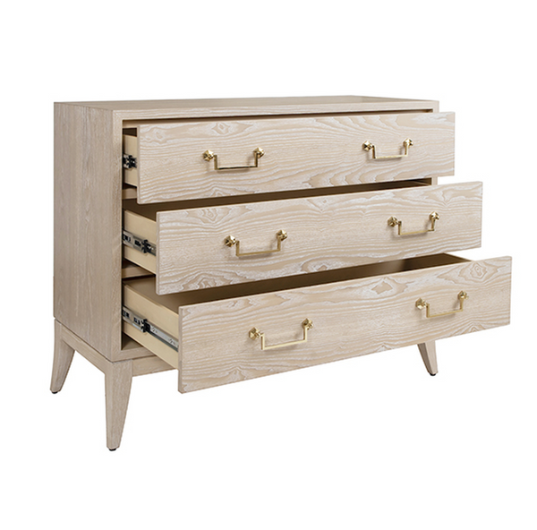 Avis Cerused Oak Three Drawer Chest