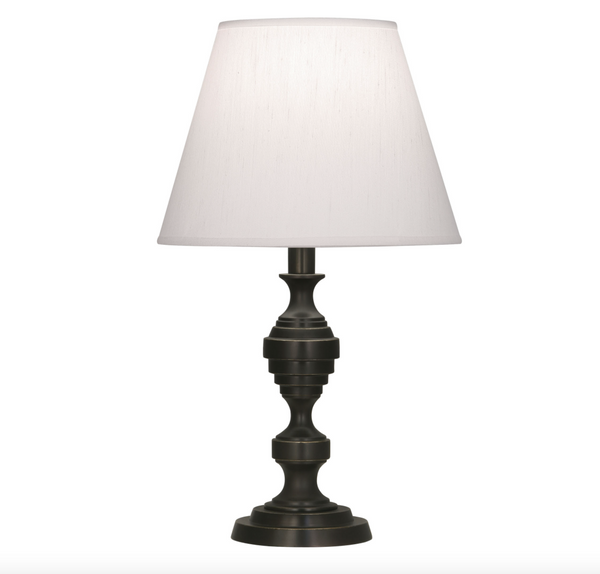 Robert Abbey Arthur Table Lamp Deep Patina Bronze - Ivory Shade