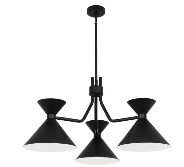 Robert Abbey Cinch Chandelier Matte Black
