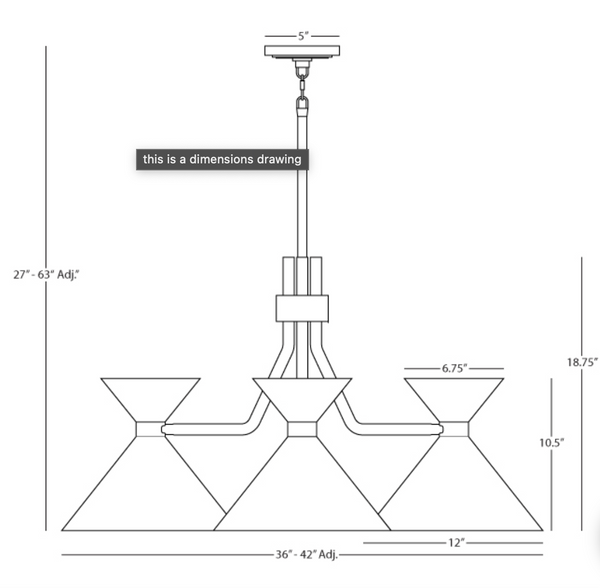 Robert Abbey Cinch Chandelier Matte Black
