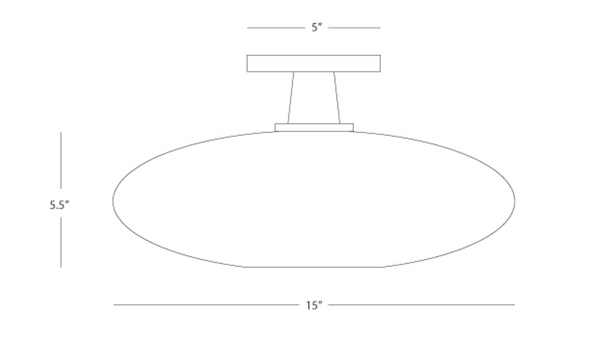 Robert Abbey Rico Espinet Ovo Flushmount Deep Patina Bronze