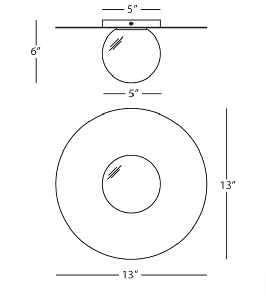 Robert Abbey Dal Disc Flushmount