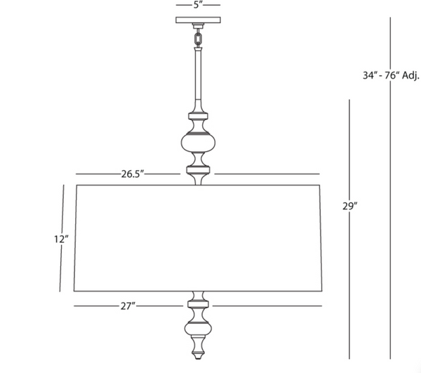 Robert Abbey Arthur Pendant Deep Patina Bronze