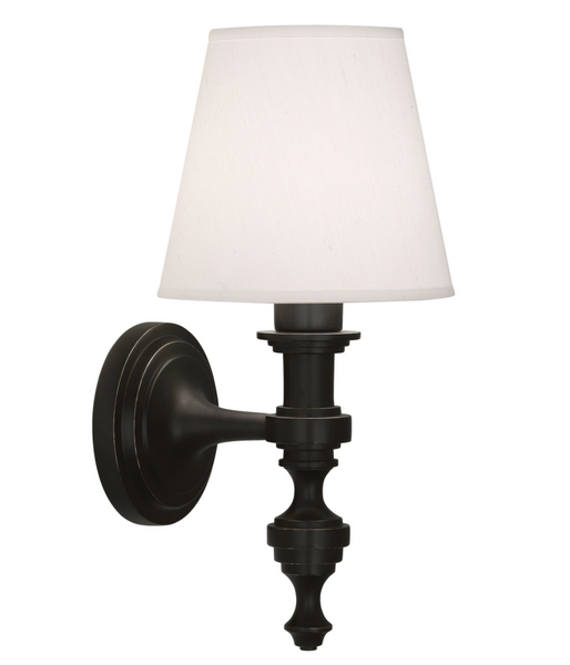 Robert Abbey Arthur Wall Sconce Deep Patina Bronze