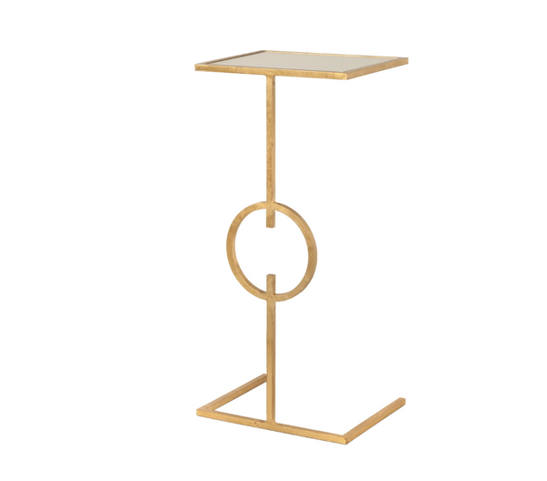 Georgia Gold Leaf Drinks Table w/Mirror Top