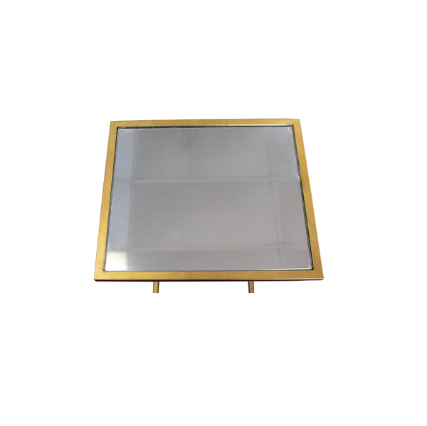 Georgia Gold Leaf Drinks Table w/Mirror Top