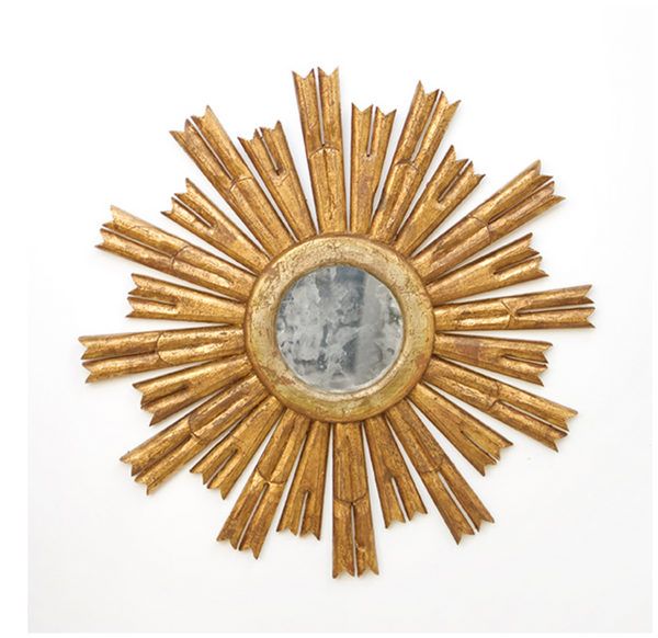 Rinaldo Hand-carved Sunburst Wall Mirror - Silver or Gold Leaf