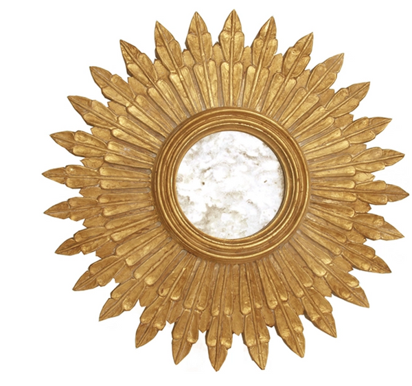 Santo Sunburst Mirror - Silver or Gold Leaf