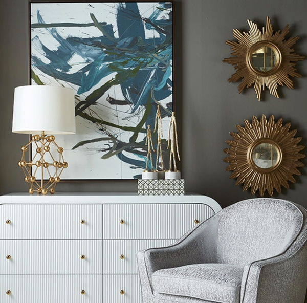 Santo Sunburst Mirror - Silver or Gold Leaf