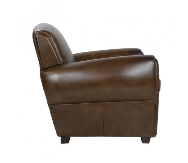 Gustav Leather Library Club Chair - Matthew Izzo Collection