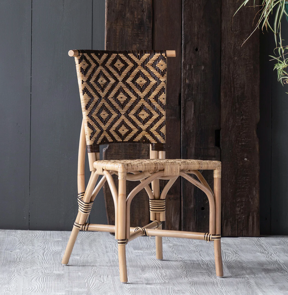Fullerton Bamboo & Rattan Armless Dining Chair - Matthew Izzo Collection
