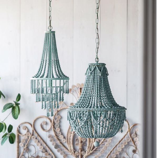 Blue discount beaded chandelier