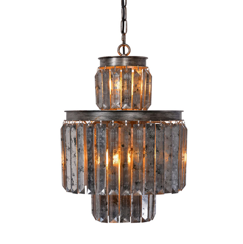 Crossroads Mercury Glass Chandelier, Small - Matthew Izzo Collection - Matthew Izzo Home