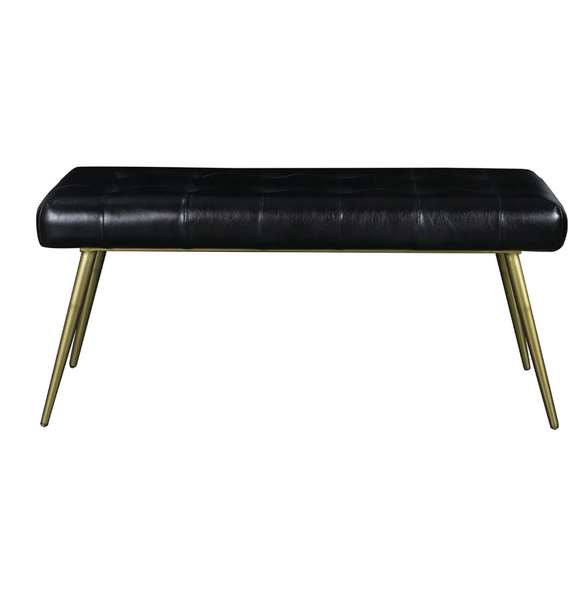 Turin Rectangle Leather Ottoman - Matthew Izzo Collection