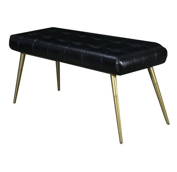 Turin Rectangle Leather Ottoman - Matthew Izzo Collection