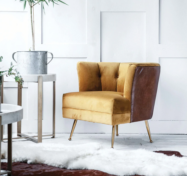 Conrad Velvet Retro Lobby Chair - Matthew Izzo Collection