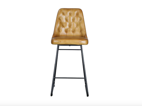 Verona Vintage Leather Bar Stool, Set of 2 - Matthew Izzo Collection - Matthew Izzo Home