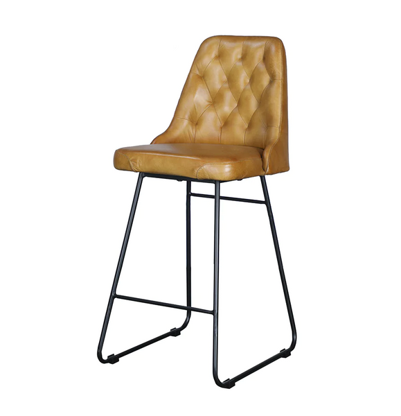 Verona Vintage Leather Bar Stool, Set of 2 - Matthew Izzo Collection