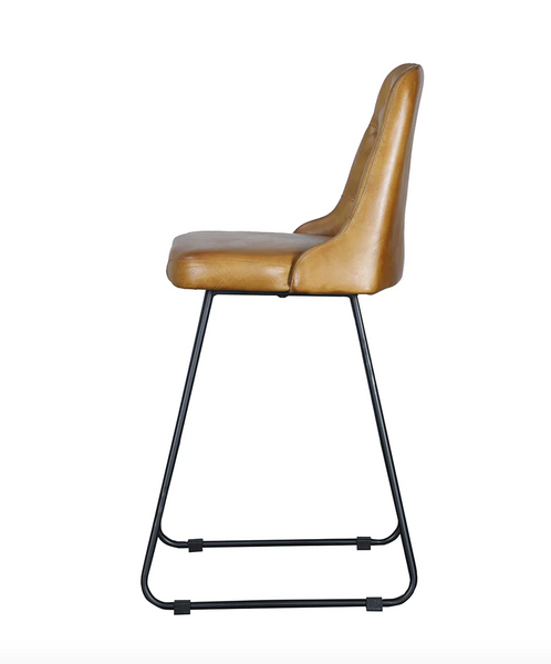 Verona Vintage Leather Bar Stool, Set of 2 - Matthew Izzo Collection