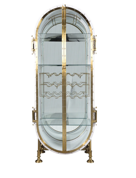 Sofia Brass Bar Cabinet - Matthew Izzo Collection