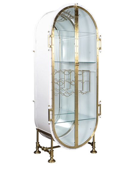 Sofia Brass Bar Cabinet - Matthew Izzo Collection