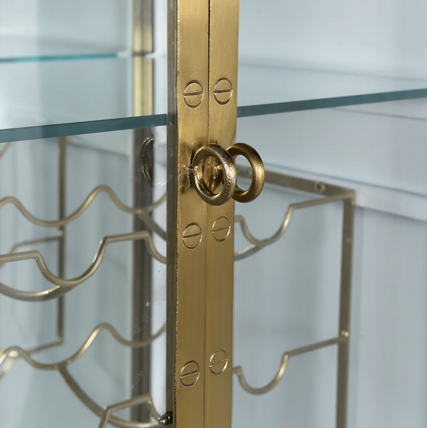 Sofia Brass Bar Cabinet - Matthew Izzo Collection