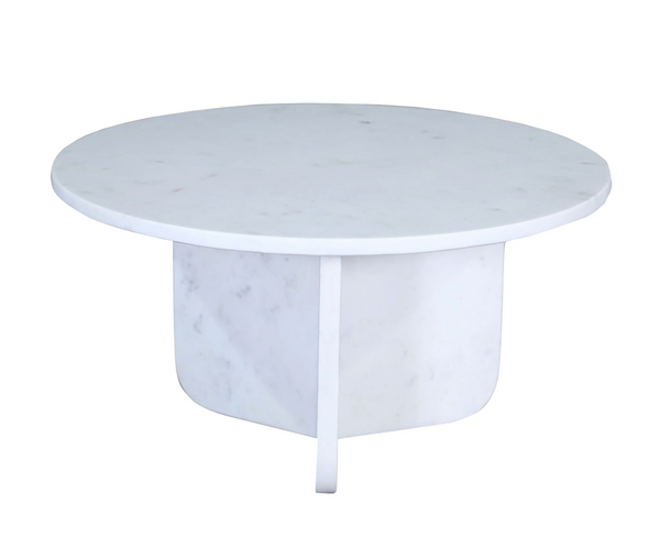 Genoa Low Marble Side Table - Matthew Izzo Collection
