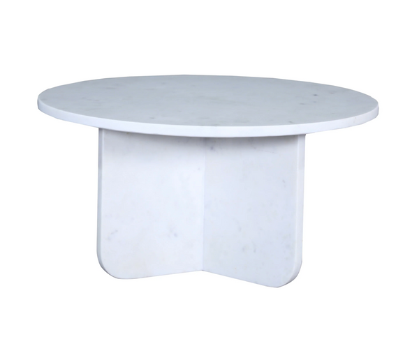 Genoa Low Marble Side Table - Matthew Izzo Collection