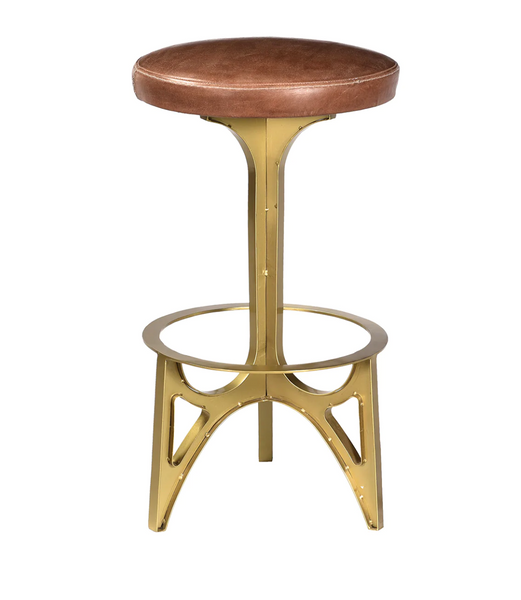 Ersa Leather Bar Stool - Matthew Izzo Collection