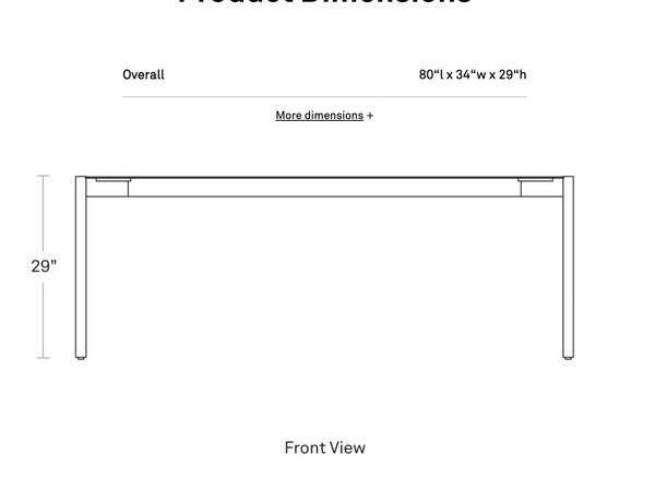 Comeuppance 80" Metal Indoor/Outdoor Dining Table